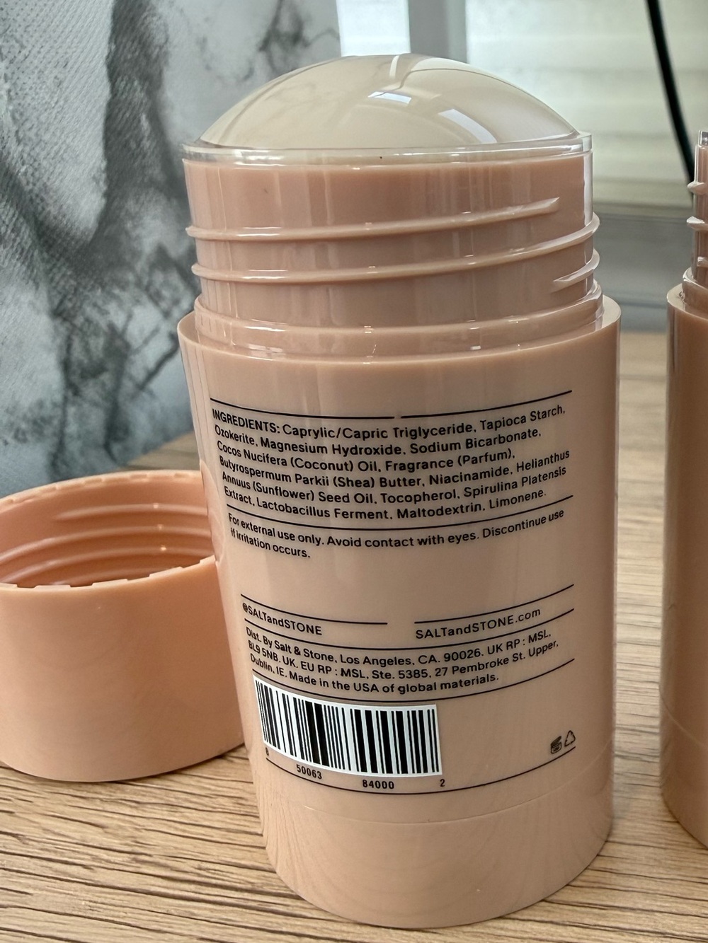 NEW 1oz Salt & Stone Saffron & Cedar Deodorant Stick - Peach - Picture 3 of 5